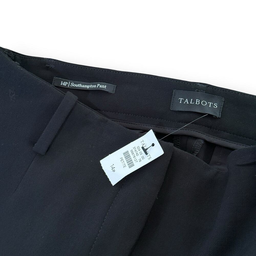 NWT Talbots Southampton Pants 14P Black Stretch Straight Career ALTERED 31x27.5 - Picture 3 of 10